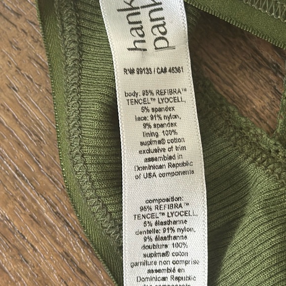 Hanky Panky High Cut Thong Style ECO RX in confederate Green Size medium NWT - Picture 6 of 6